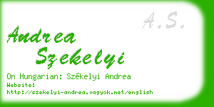 andrea szekelyi business card